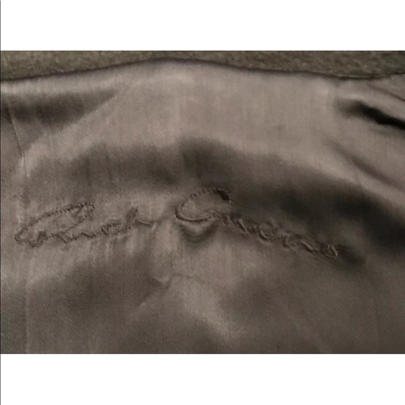 RICK OWENS BIKER DARK DUST LEATHER WOOL JACKET XS - Picture 8 of 8